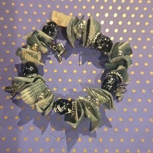 Blue and Silver Beaded Bracelet